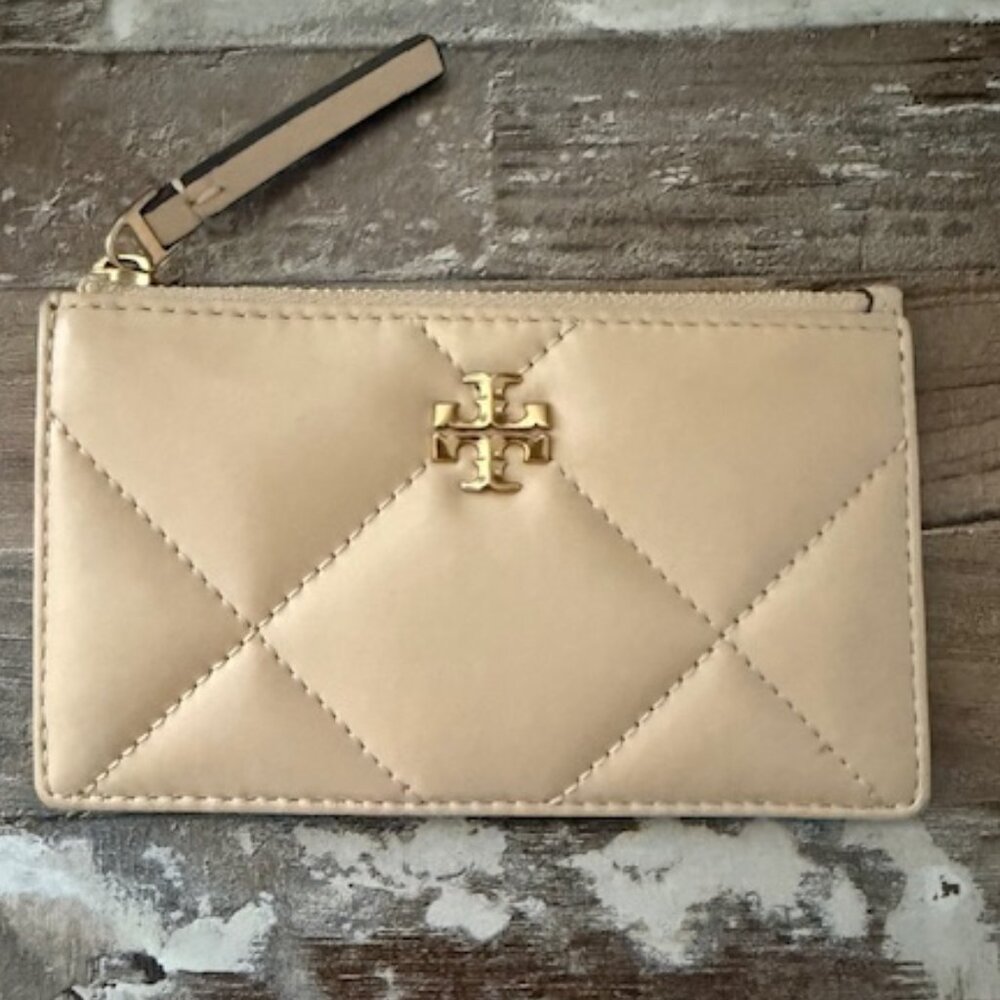 Tory Burch Kira Diamond Quilt Zip Card Case